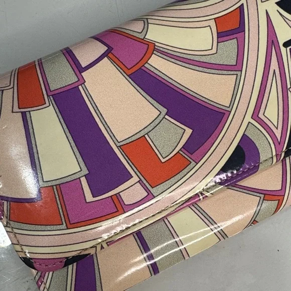 Rare Vintage Emilio Pucci Printed Leather Envelope Clutch Y2K Era | c 2003–2009 - Picture 2 of 12